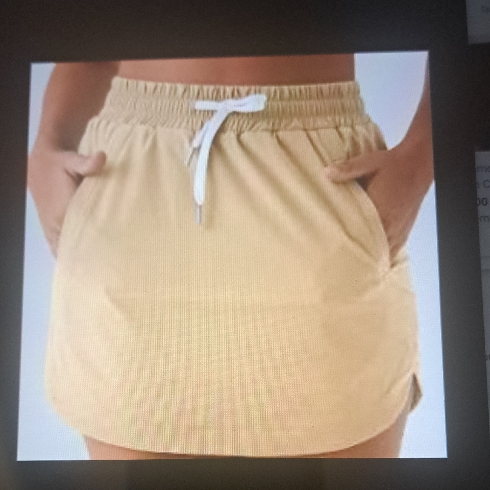 HALARA Tan Skort with Drawstring